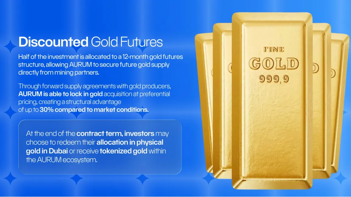 Discounted gold futures visual