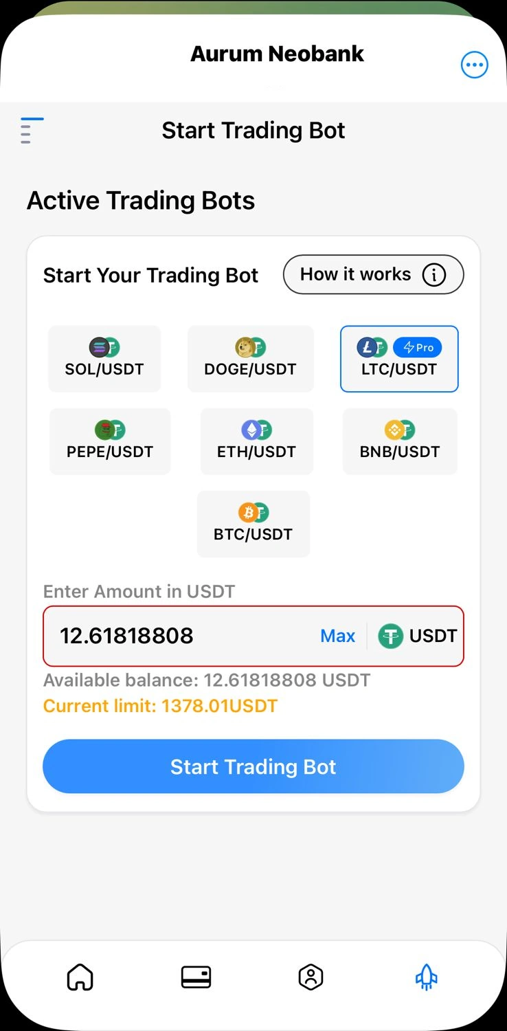 Trading bot start