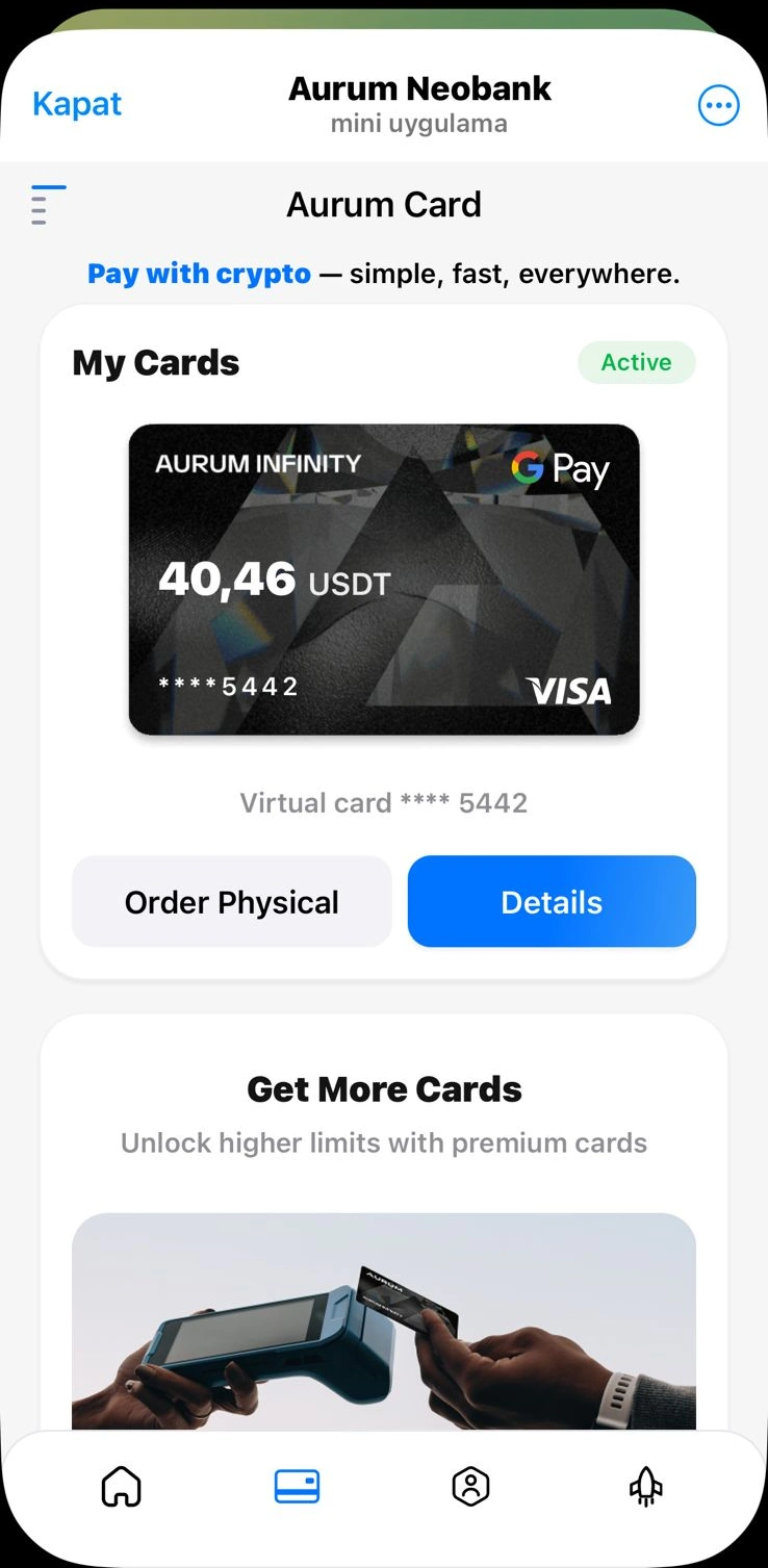 Aurum Infinity Card